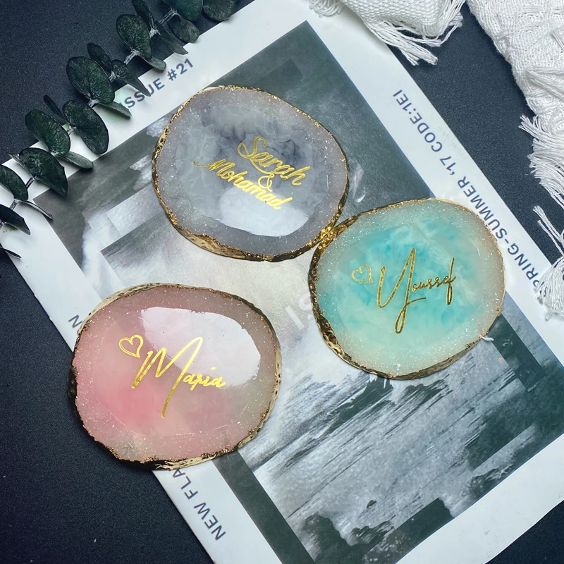 

Personalized Resin Jewelry Display Plate Custom Ring Earrings Wedding Bridesmaid Gift for Guests Hen Party Bride Decoration Gift