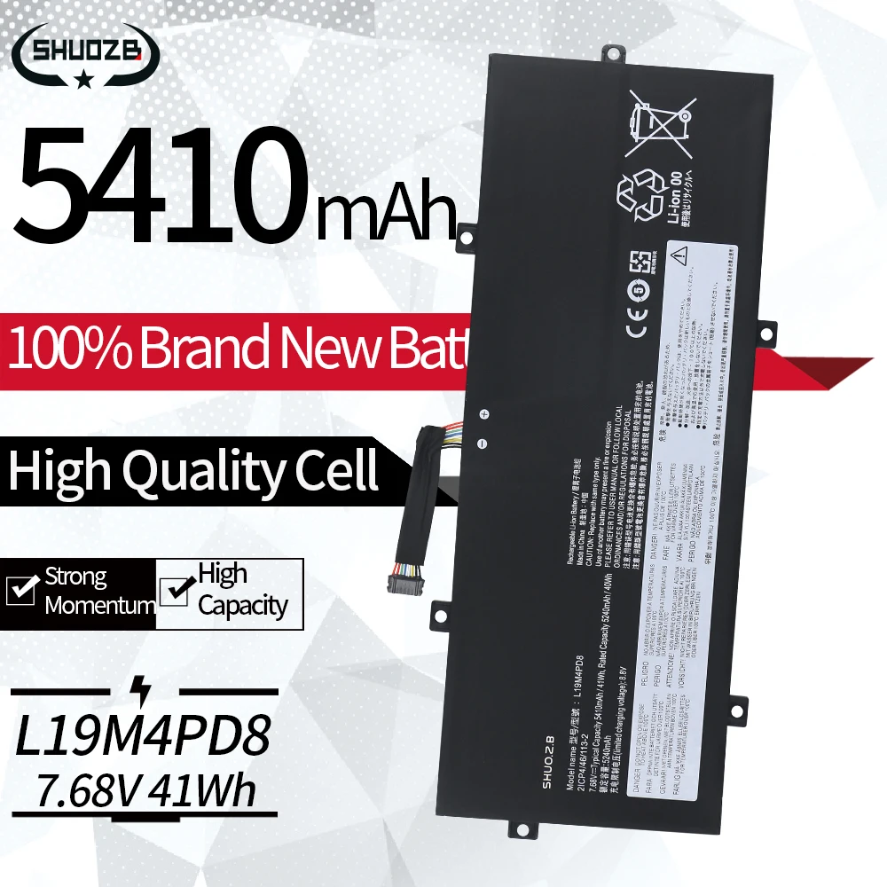 

Новый аккумулятор L19C4PD8 L19M4PD8 для ноутбука Lenovo Yoga Duet 7-13IML Series SB10X87837 SB10X87838 5B10X87836 2ICP4/46/113-2 7,68 V