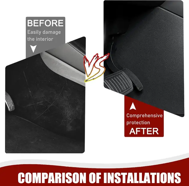 Tesla Model Y Juniper (2025) Center Console Side & Rear Seat Anti-Kick Mats – Full TPE Protective Cover for Rear Seat Kick Protection 6