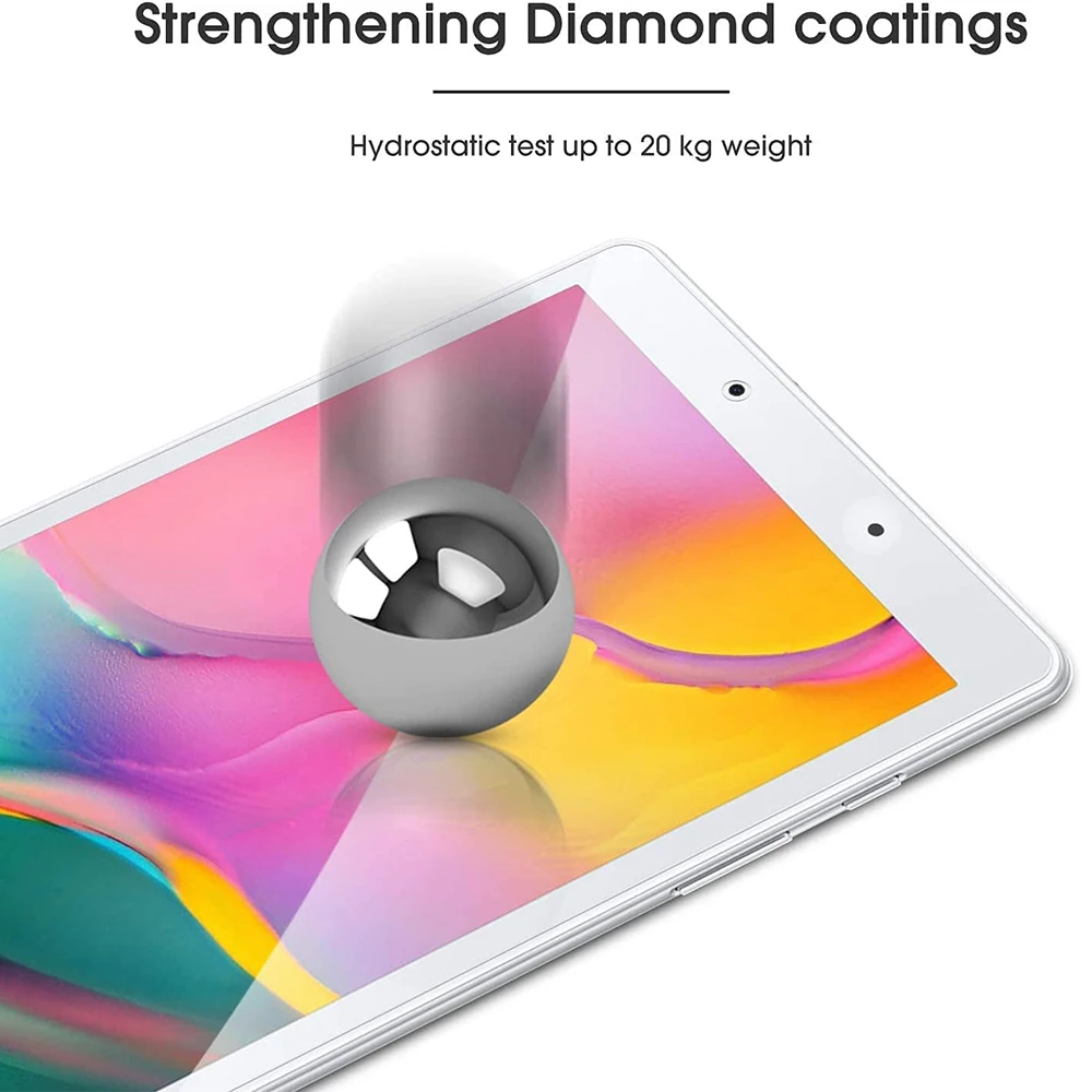 3Pcs Tempered Glass Protective Film For 2019 Samsung Galaxy Tab A 8.0 SM-T290 SM-T295 T297 Screen Protector Glass Protection 5