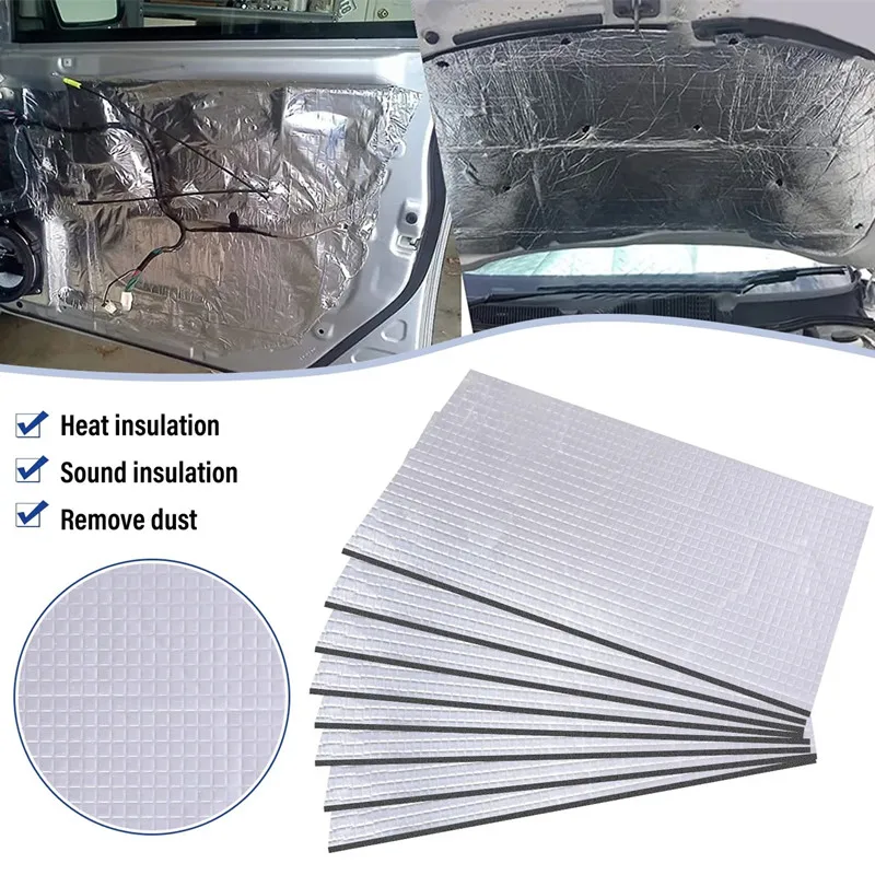 

Car Heat Noise Insulation Mat Sound Deadening Damping Mat Car Silent Compact Van Proofing Reduce Noise & Heat for A Quieter Ride