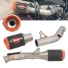 Exhaust Tail Pipe Motorcycle Muffler Mid Link Pipe Titanium Alloy Modified For DUKE 890 890R 2020-2023 DUKE 790 2018-2023