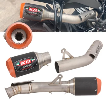 Exhaust Tail Pipe Motorcycle Muffler Mid Link Pipe Titanium Alloy Modified For DUKE 890 890R 2020-2023 DUKE 790 2018-2023