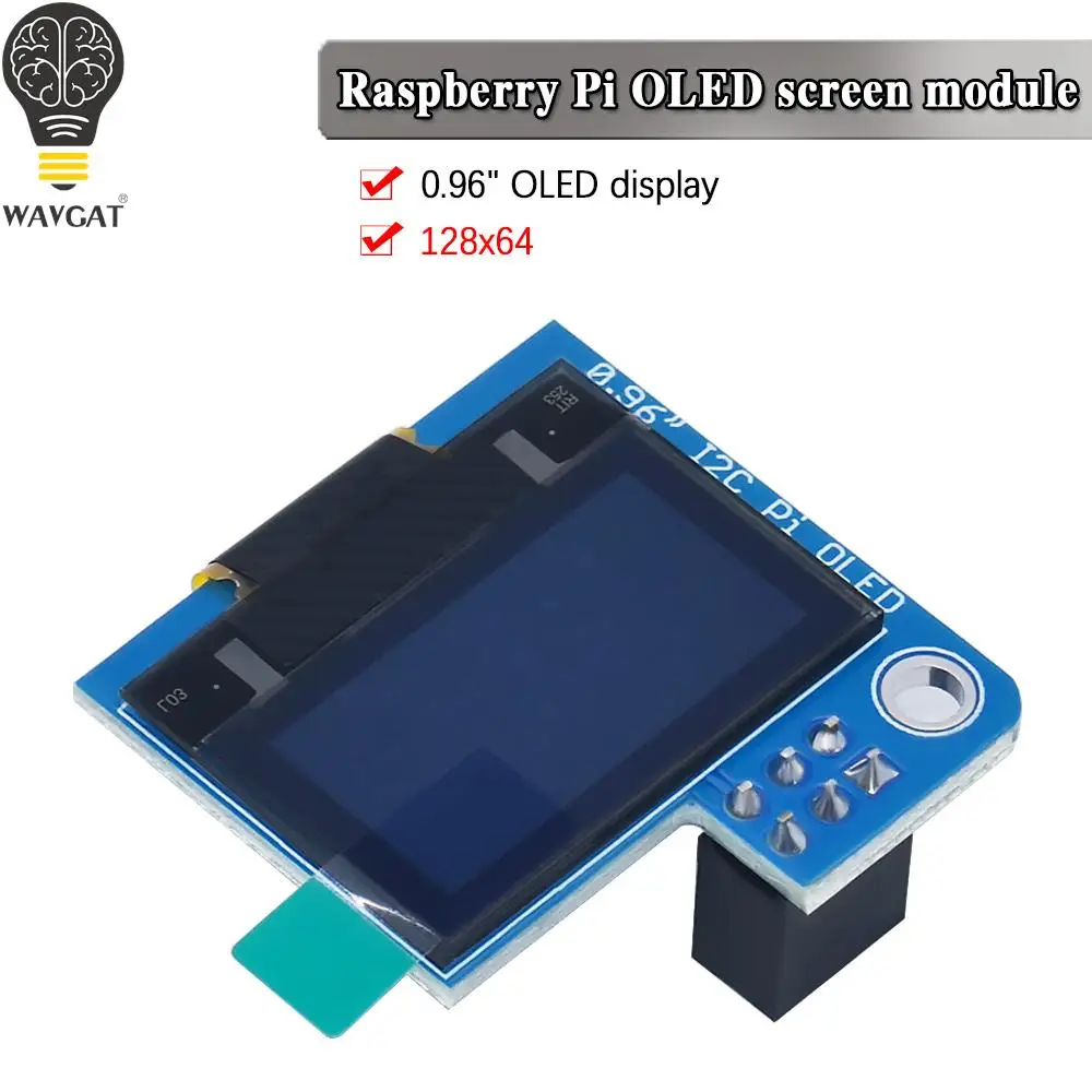 Raspberry P 0.96 Pollici Oled I2C Ssd1306 128X64 Modulo Display Schermo Blu Per Raspberry Pi 4B 3B Zero 2 W