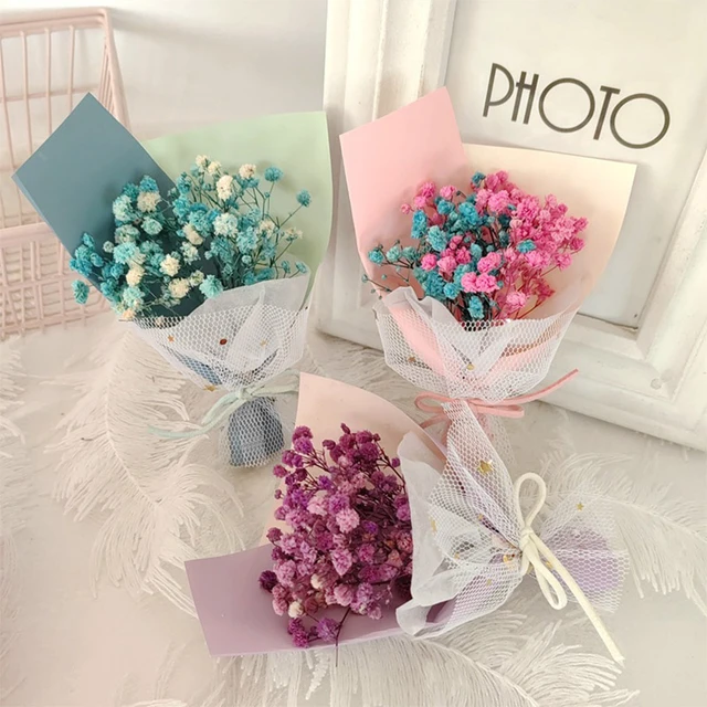 Mini ramo de flores de margaritas pequeñas, flores secas decorativas,  plantas naturales, preserva Floral para la decoración del hogar de la boda  - AliExpress