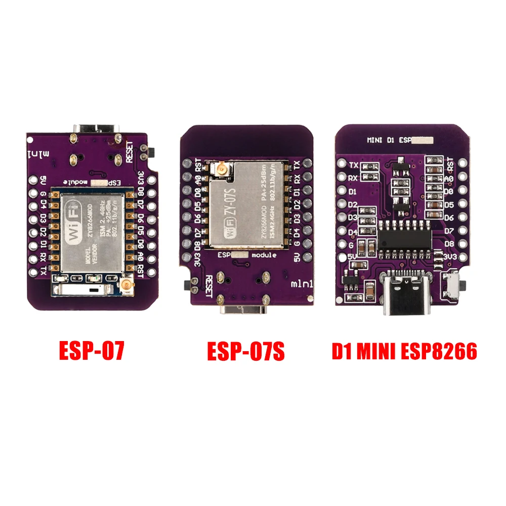 Type-C Esp8266 Esp-07/07S Ch340G Usb D1 Mini Scheda Di Sviluppo Wifi Con Pin Micro Mcu A 32 Bit Integrato Per 80 Mhz160 Mhz