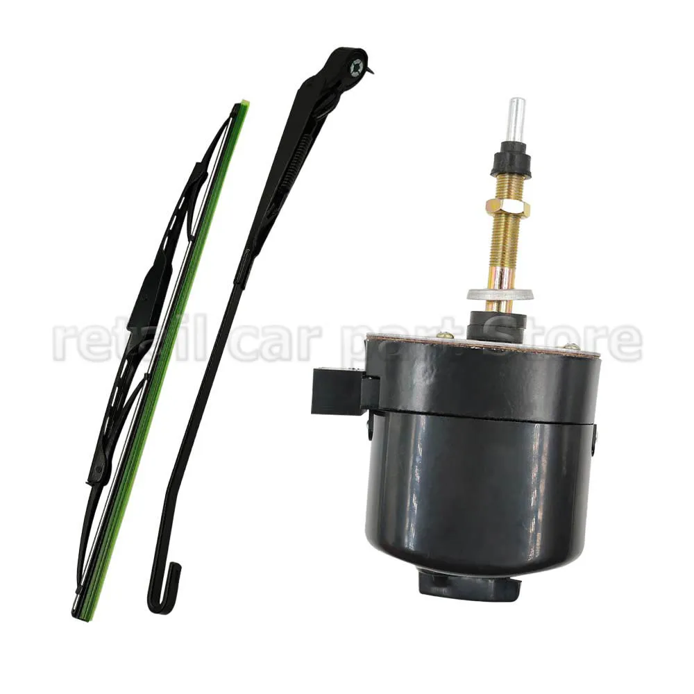 Windshield Wiper Motor 105&deg; Arm Blade 12V For Universal Tractor Boat