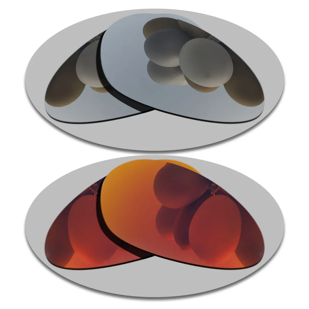 Sostituzione Lenti Argento E Rosso Fuoco Per-Oakley Minuto 2.0 Occhiali Da Sole Polarizzati