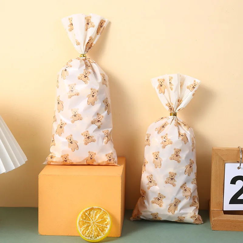 10/30/50 Pezzi Sacchetti Regalo Orsacchiotto Sacchetti Regalo Sacchetti Regalo In Plastica Con Cravatte Metalliche Per Forniture Per Decorazioni Per B