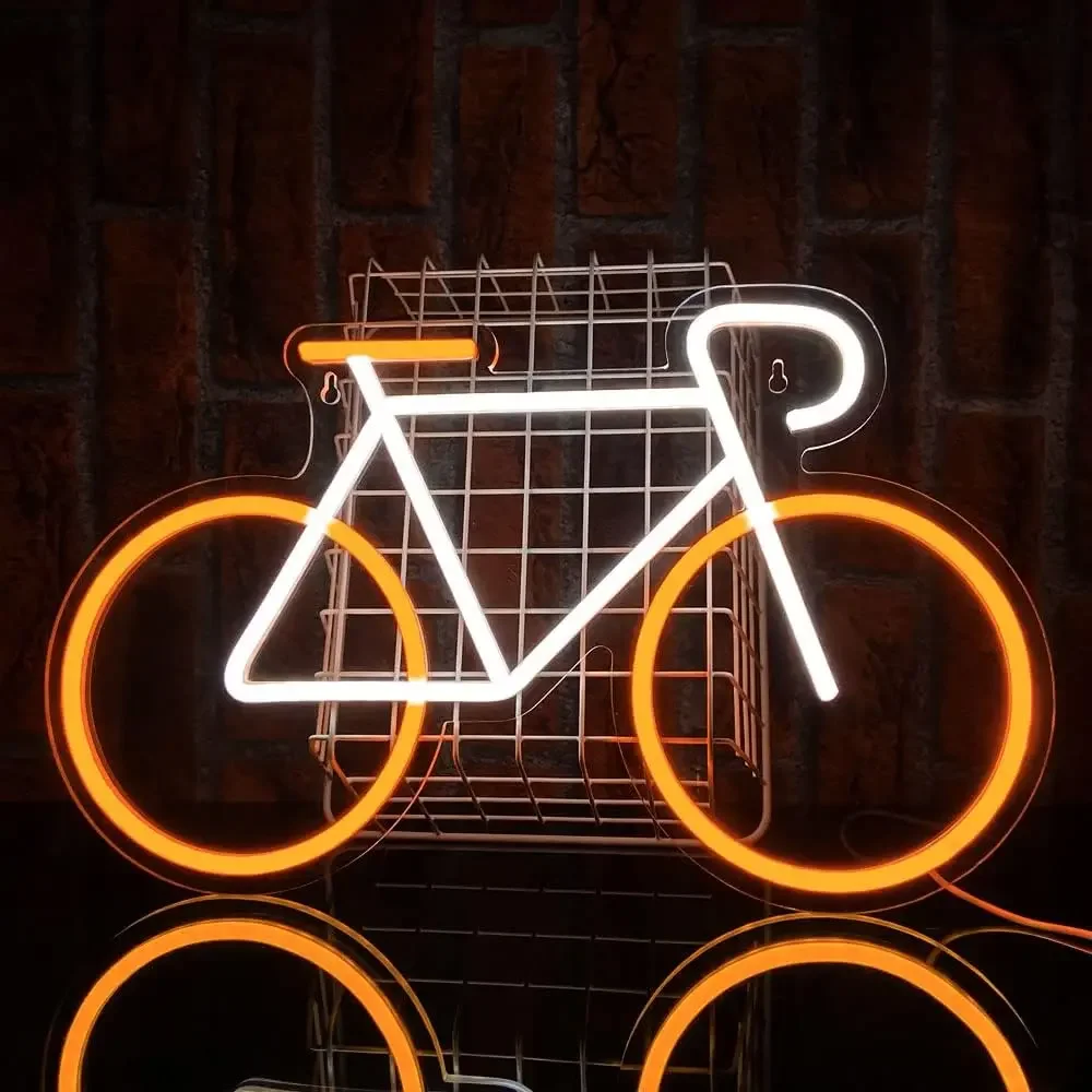 LED Light Bicycle Neon Lights For Wall Decor Bedroom