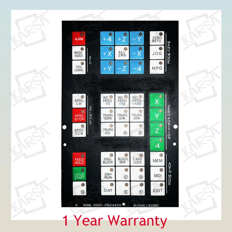 기계 조작반 A98L-0001-0524용 CNC HMI 멤브레인 키패드 버튼 CH