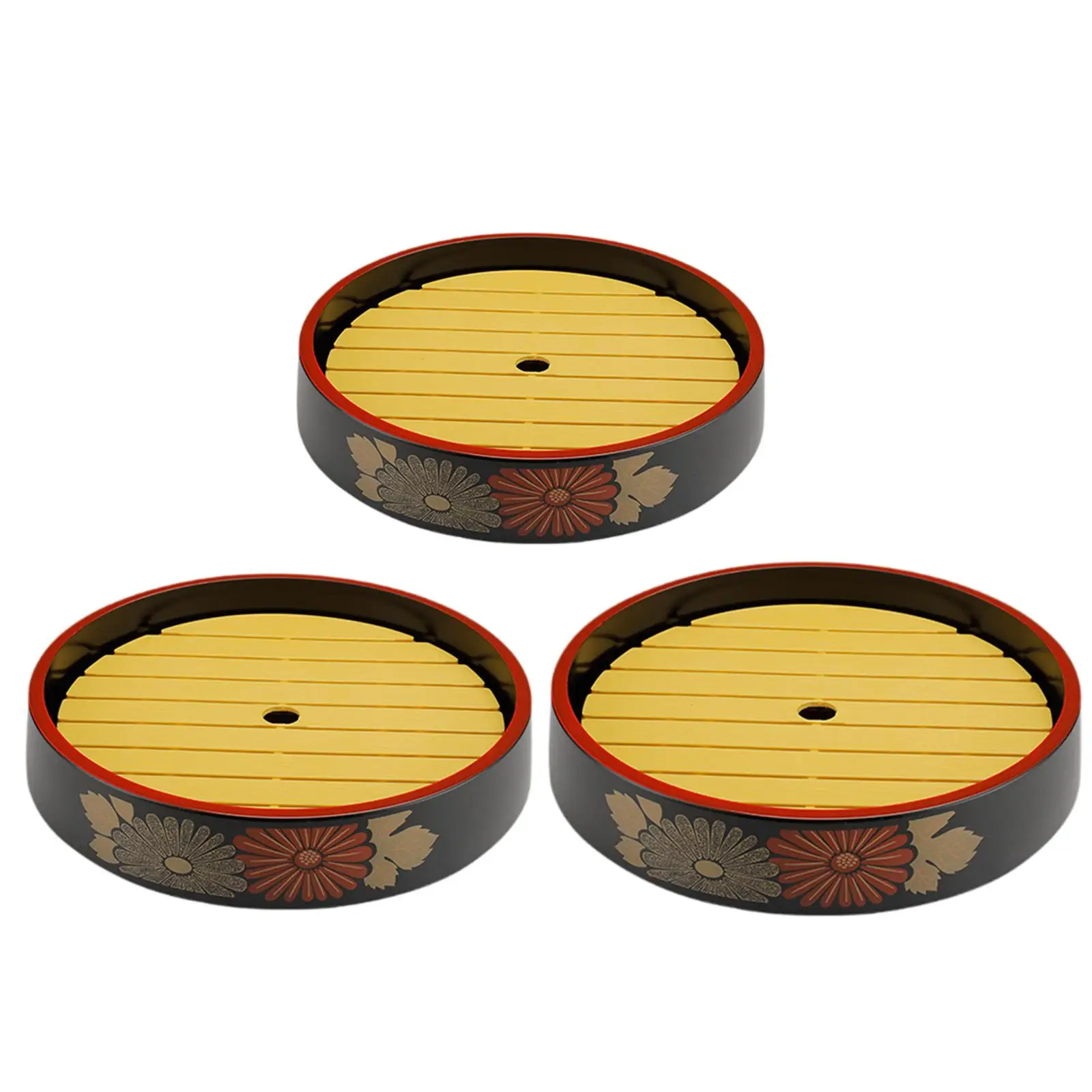 Japanese Sushi Plate Food Dish Sushi Board Round Dish Serving Platter Sashimi Tray for Home Restaurant Kitchen