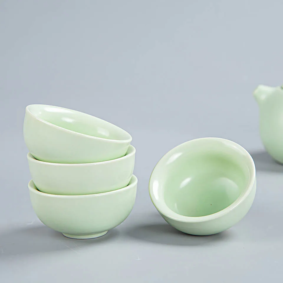Chinese Tea Travel Set Kung Fu Ceramic Portable Teacups Teapot Porcelain Gaiwan Cups Ceremony Tools