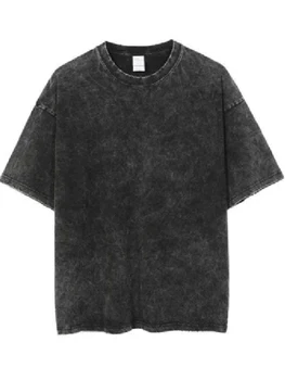 2025 غسلها تي شيرتات عتيقة الشارع الهيب هوب ريترو الشرير تي شيرت المرأة Harajuku عادية القطن قصير الأكمام حمض غسل بلايز