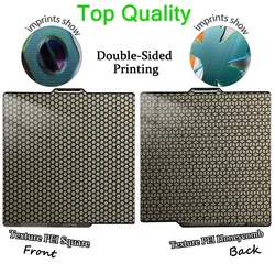 Enhanced Build Plate - Spring Steel Sheet with PEI Coating (257x257mm) - With Anti - scald Mat (Honeycomb PEI)