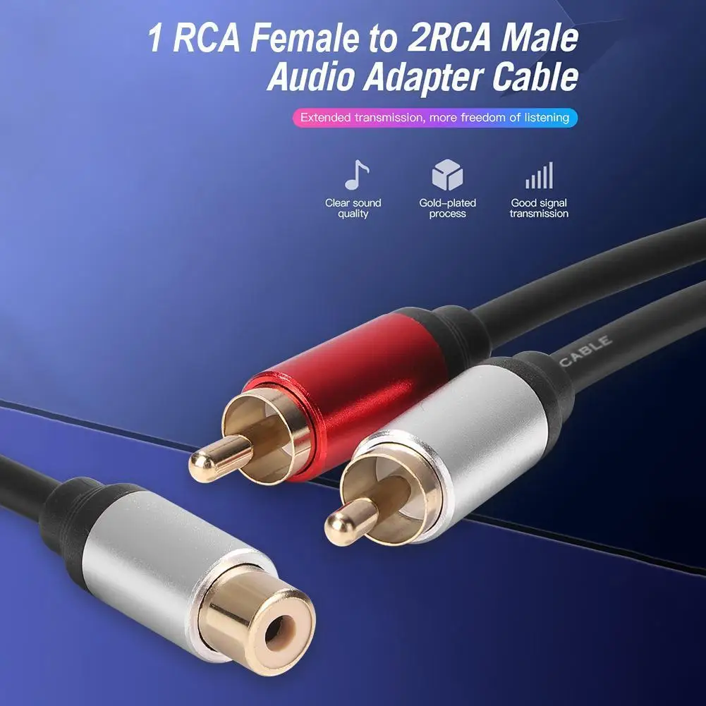 RCA 케이블 암-2RCA 수 스플리터, Y자형 스플리터, 스테레오-듀얼 수 스플리터, 오디오 케이블 삽입 케이블, DVD TV용