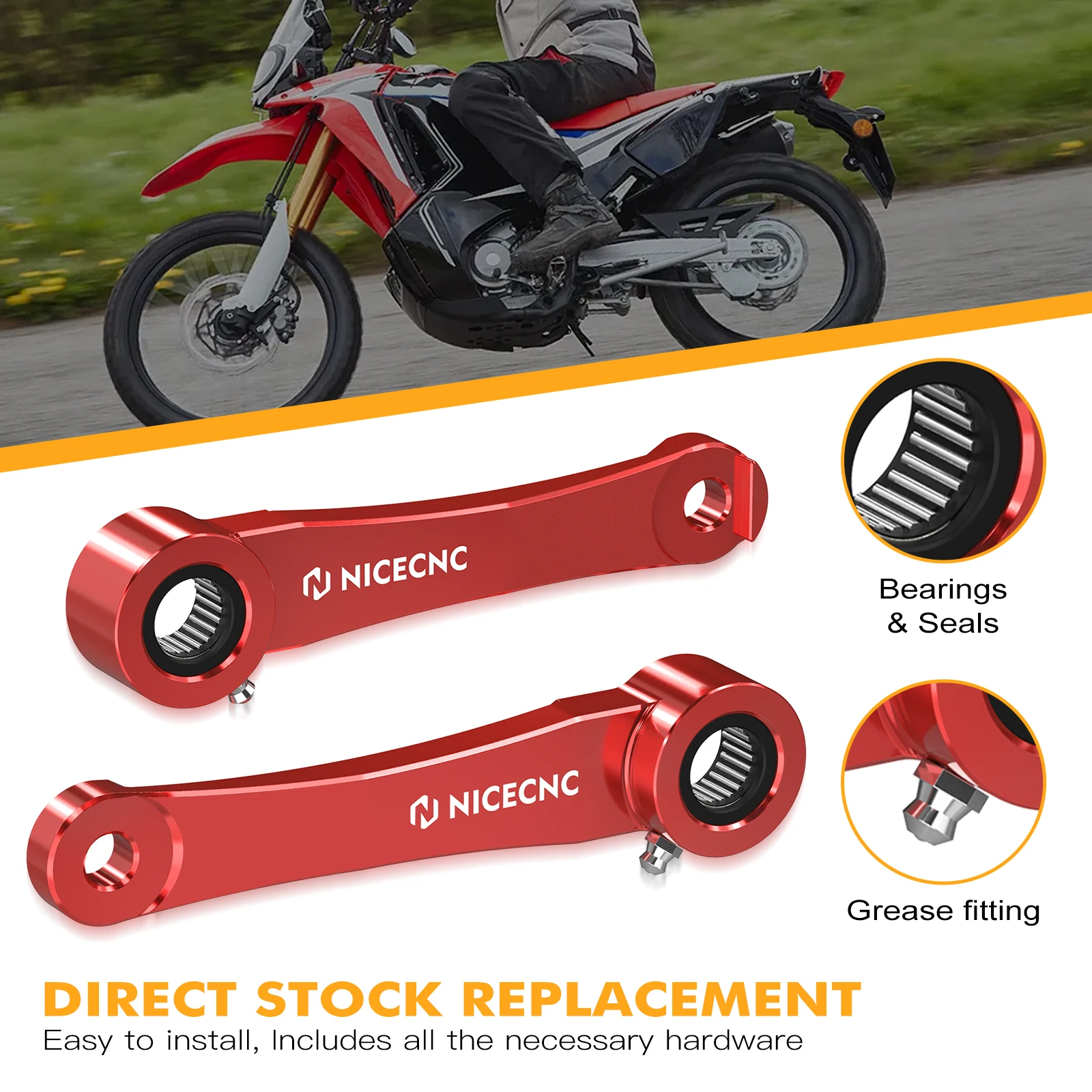 Motorrad Für Honda CRF 450L 450X 2019-2024 1,0''Für CRF 250R RX 2022-24 450R RX 2021-24 1,5'' 1,5 Zoll Hinten Tieferlegung Link Kit – Detail 7