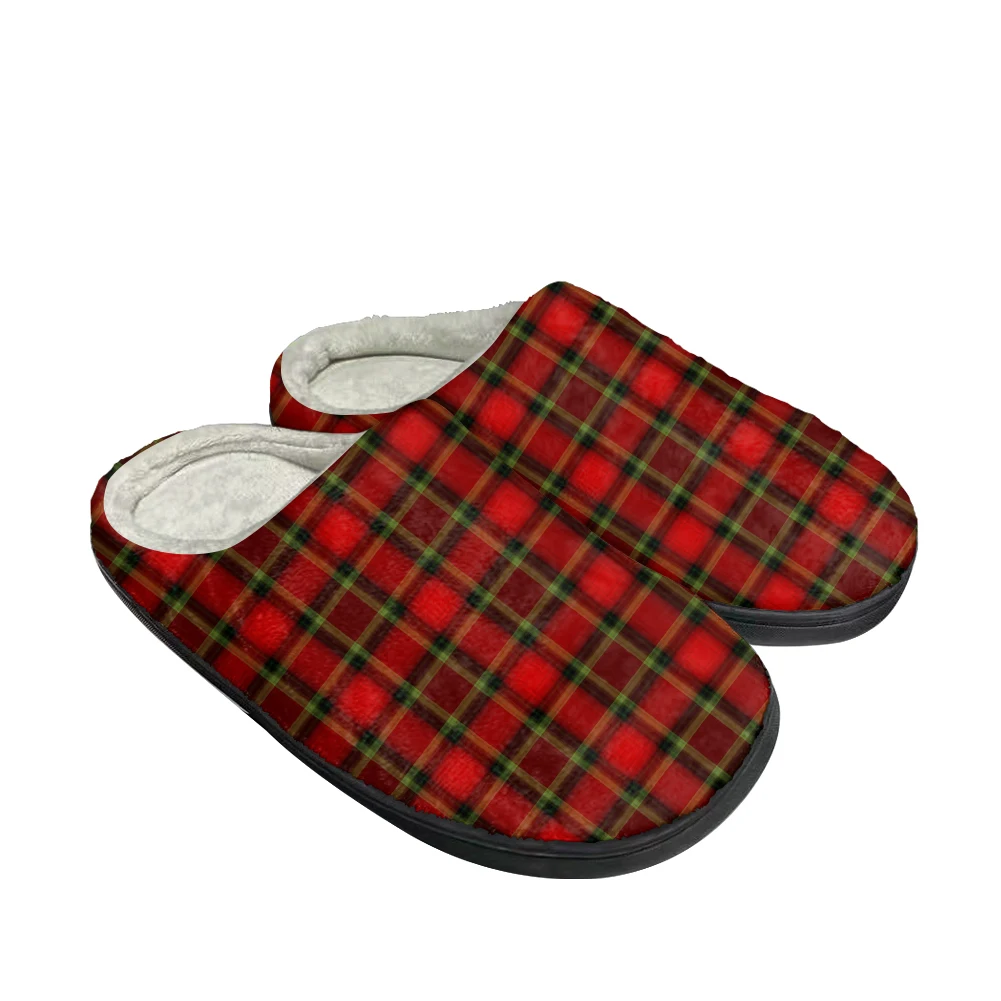 

Hot Stewart Tartan Fashion Cotton Custom Slippers Mens Womens Sandals Plush Casual Keep Warm Shoes Thermal Comfortable Slipper