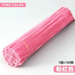 Vibrant Chenille Stems for Creative Art and Craft Projects - Bulk Pack of 100/50 Pieces (Pink)