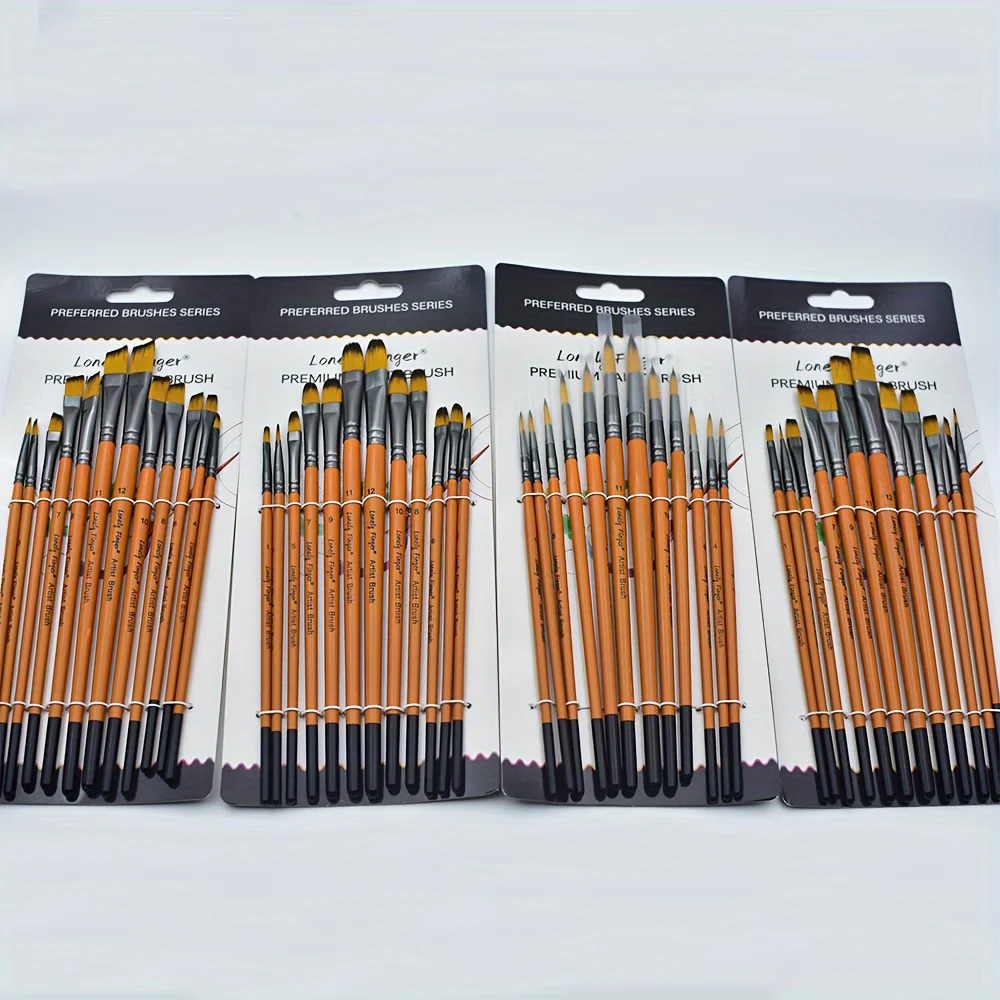 مجموعة فرش طلاء فنية احترافية مكونة من 48 قطعة تتض...