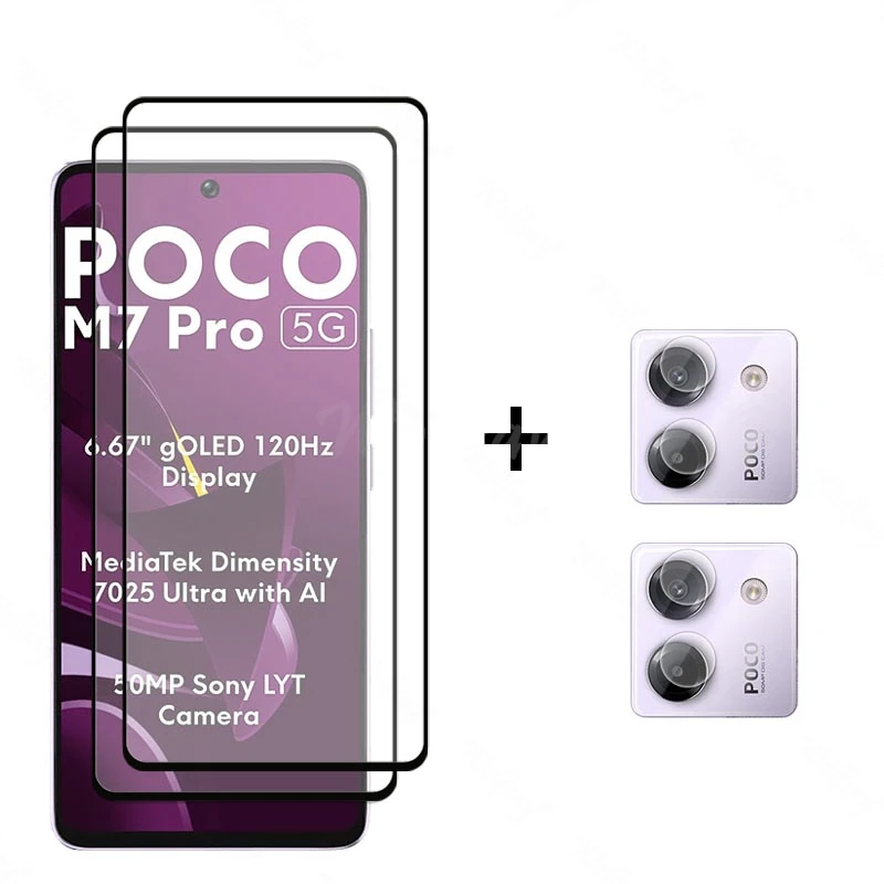 6-in-1 Premium Tempered Glass Screen & Camera Protector Set