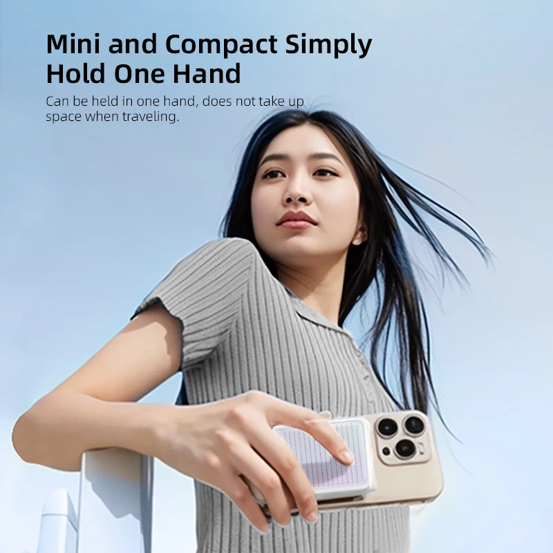Vyvylabs Portable Power Bank Magnetic Travel Charger Stand 10000mAh 20W Fast Charging Mini Wireless Charging Station 5
