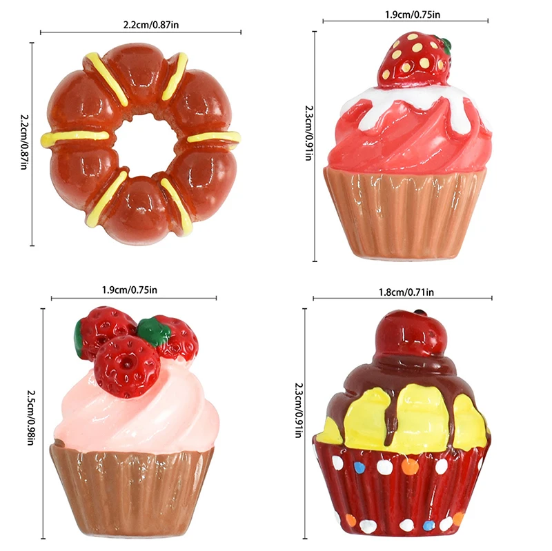 Kawaii Chocolate Cookies Miniature Doll house Kitchen Decoration Bakery For Children Kids Pretend Play Toys