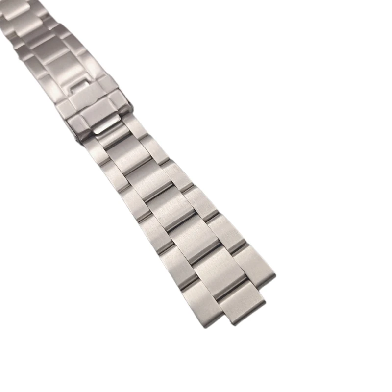 Watch Accessories 20mm Brushed Polish Stainless Steel Oyster Watch Band Strap Bracelet Curved End Strap Fit For RLX Watch