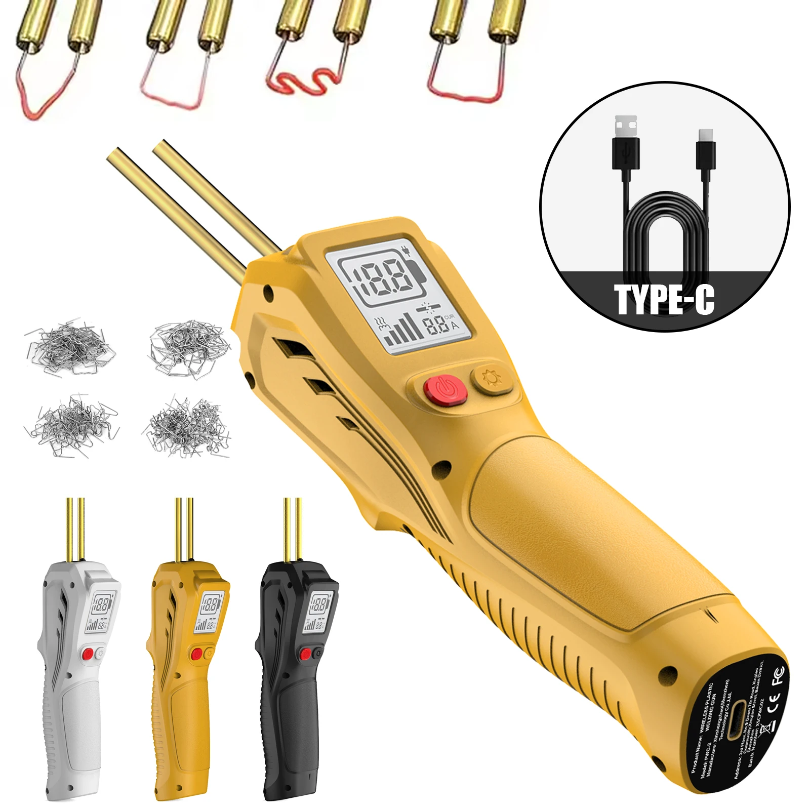 최신 500W 플라스틱 용접건 5000mAh 휴대용 열풍기 자동차/오토바이 수리용 99% 플라스틱 호환 빠른 가열 3-5초