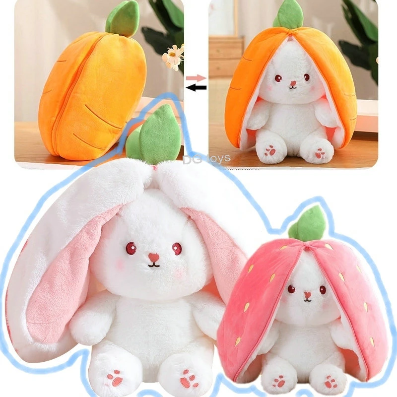 Creative Funny Peek A Boo Carrot Rabbit Plush Toy Stuffed Soft Bunny ...