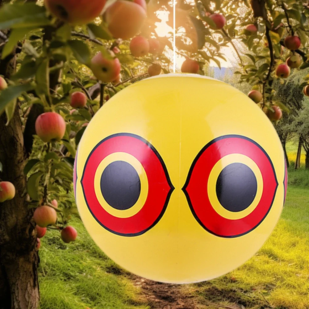 Bird Repellent Ball Inflatable Eyeball Visual Deterrent Balloons Farm Protector Repeller Scares Bird Pigeons PVC Reflective Ball
