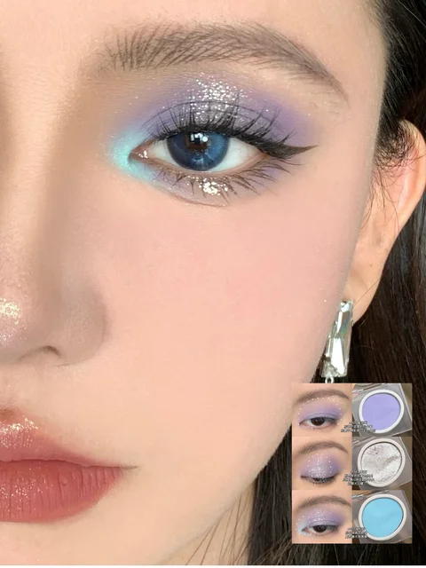 Joocyee Monochrome Eyeshadow Matte Chameleon Powder Smoked Sparkling Pearlescent Shining Sheet Metallic Personality Green