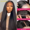 250% Kinky Straight Glueless Wig Ready To Wear And Go 13x6 Hd Yaki Straight Lace Front Human Hair Wigs For Women 30 36 Inch 4