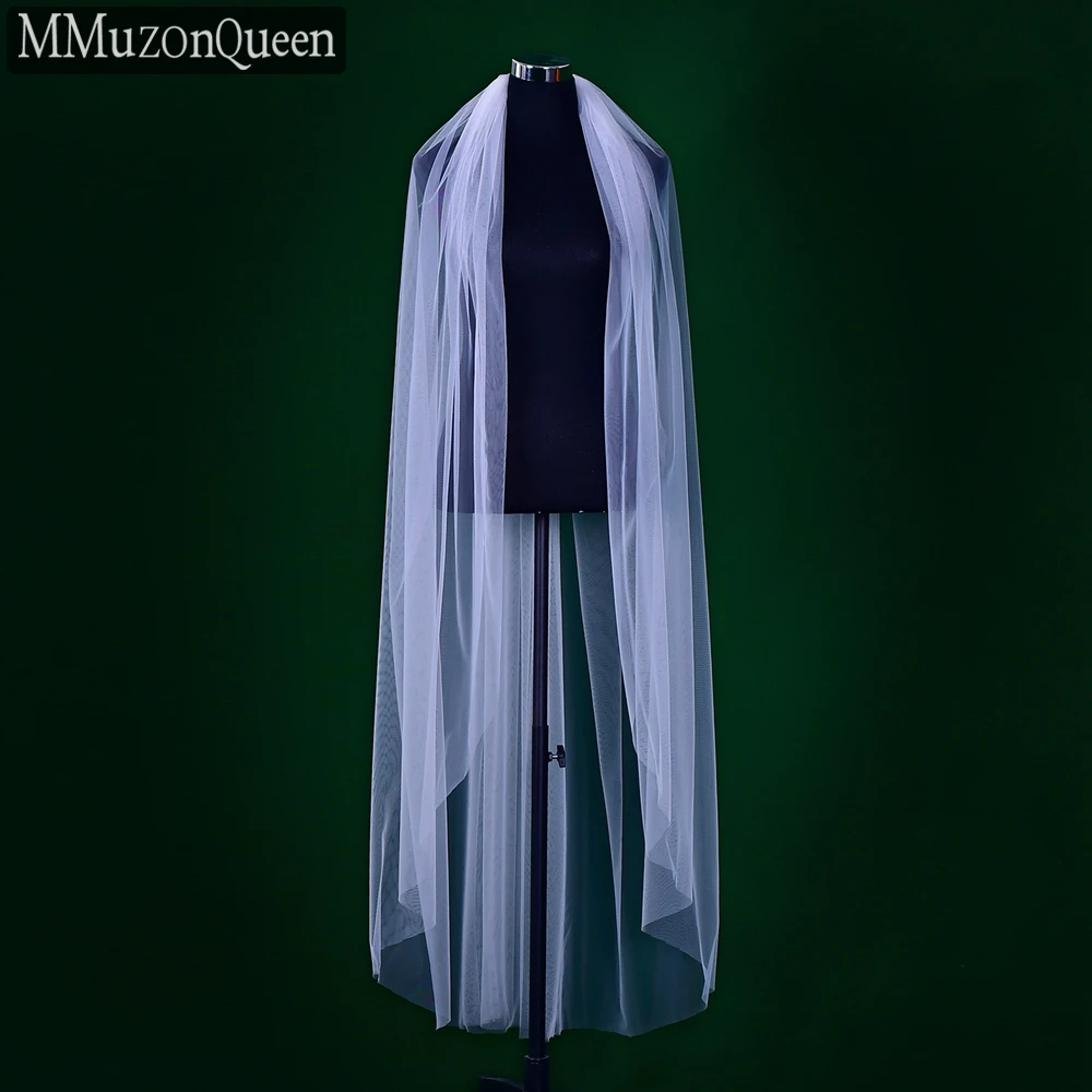 Bridal Veil MMQ M92 Wedding Veil With Comb White Plain Yarn Waltz Length Bridal Veils Elegant Soft Tulle Wedding Accessories