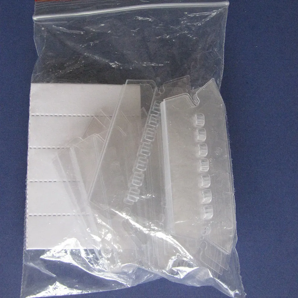 120Pcs 투명 플라스틱 폴더 탭 파일 라벨(폴더 걸이용) 빠른 식별 사무실 학교 조직 시간 절약