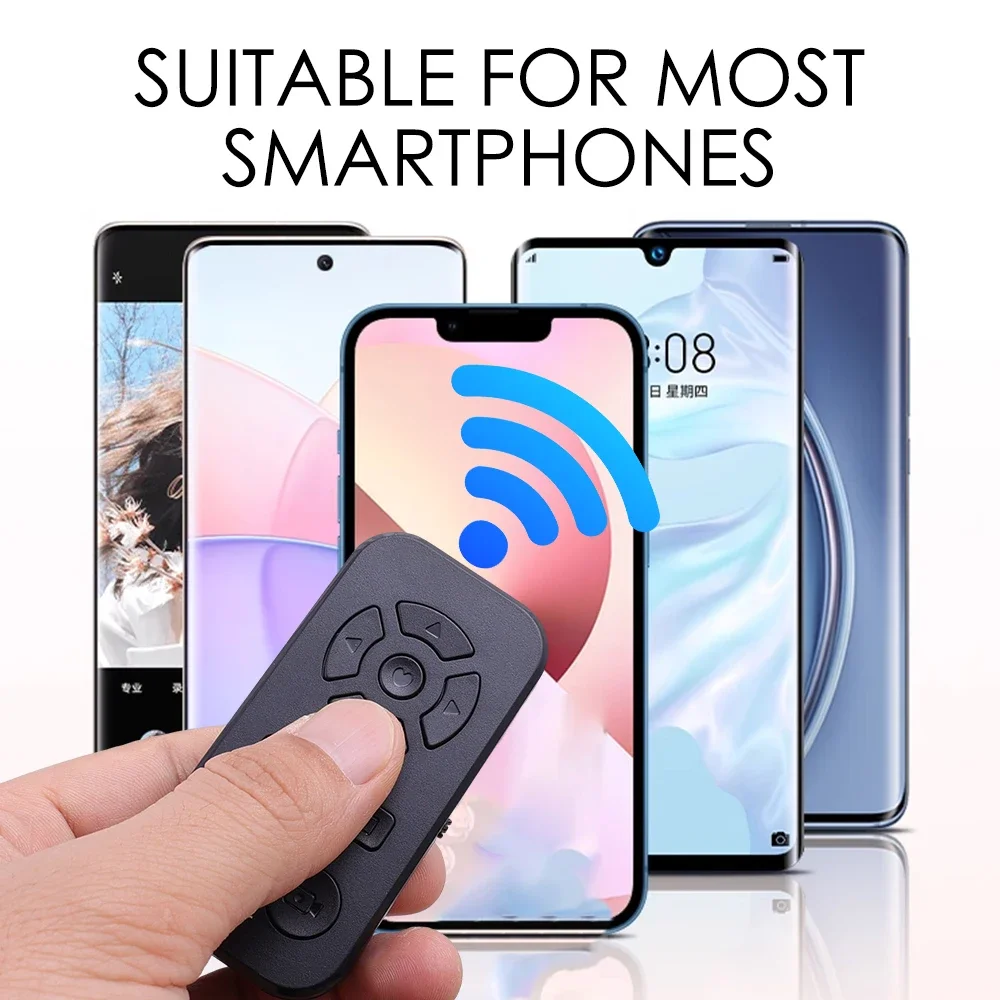 Mini Camera Remote Controller Bluetooth-compatible Photo Shutter Release Button Phone Selfie for IOS/Android Smartphones