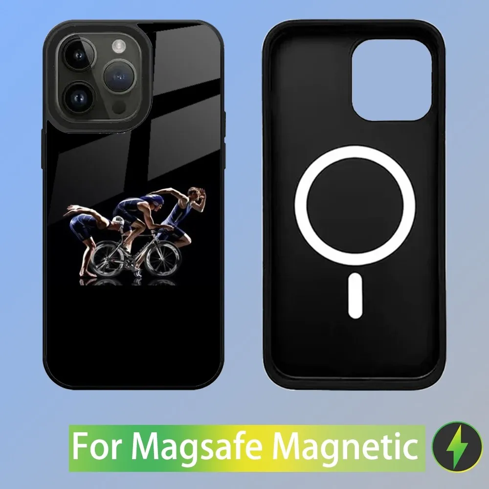 Triathlon Swim Bike Run Tri Life Phone Case with Magnetic Wireless Charging