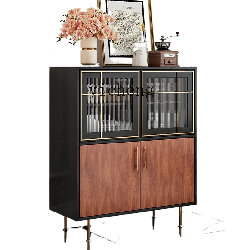 

XL Sideboard Locker Wall Kitchen Cabinet Solid Wood Tea Cabinet Storage Rack Integrated