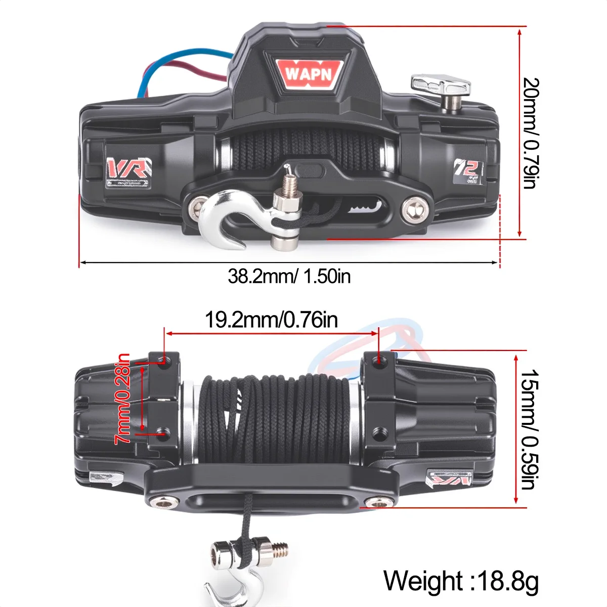 Premium Metal Front and Rear Bumpers with Electric Winch for RC Crawler Car Upgrade