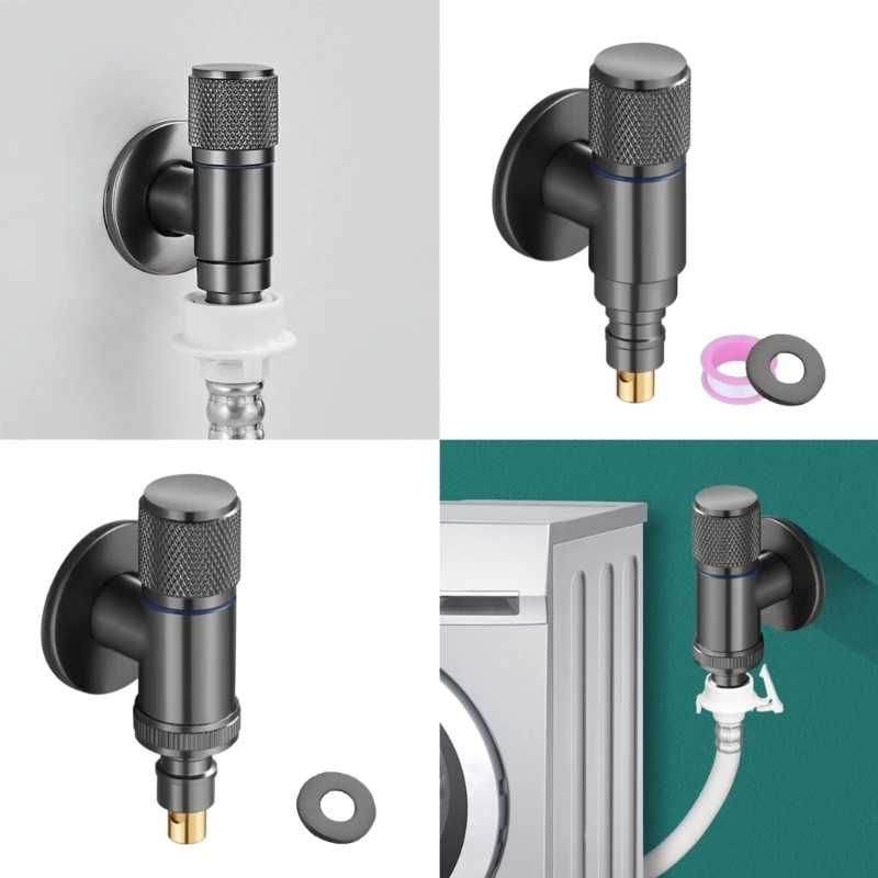

G1 2 4 Washing Machine Off-Pipe Stop Valves Solid BrassShut-Off Valves Simple Installation Space-saving Stop Valves