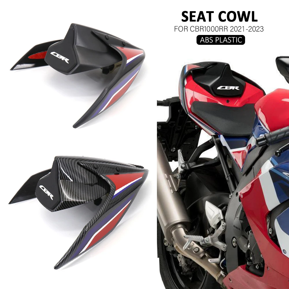 Motorcycle Accessories Rear Seat Cover With Rubber Pad Carbon fibre