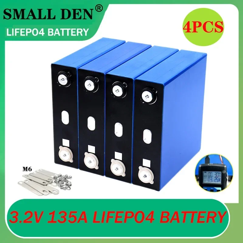 

4PCS 3.2V 135A LifePO4 Battery New Class A 3C Discharge High Power DIY12V24V Solar Energy Storage UPS Inverter EU Duty Free