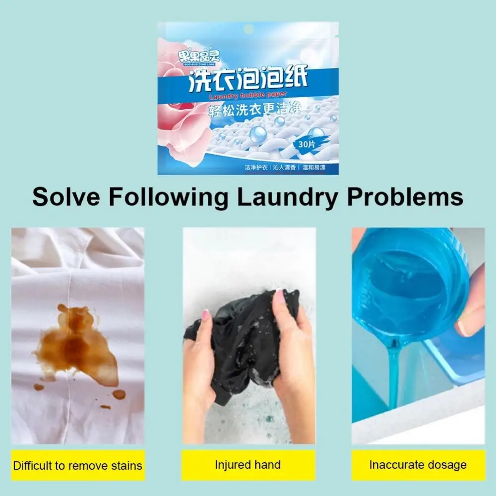 Laundry Detergent Washing Machine  Detergent Sheets Washing Clothes -  50pcs Laundry - Aliexpress