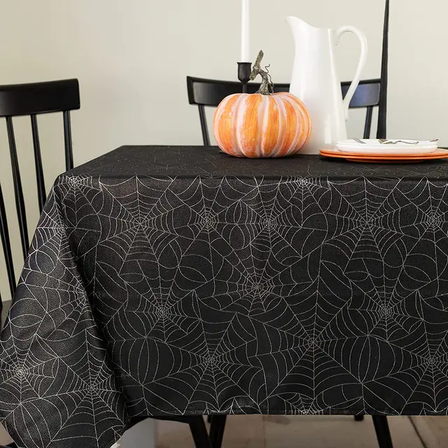 Horror Halloween Téma Vászonterítő Ins Stílusú Személyiség Pók Webdekoráció Terítő Vacsora Légkör