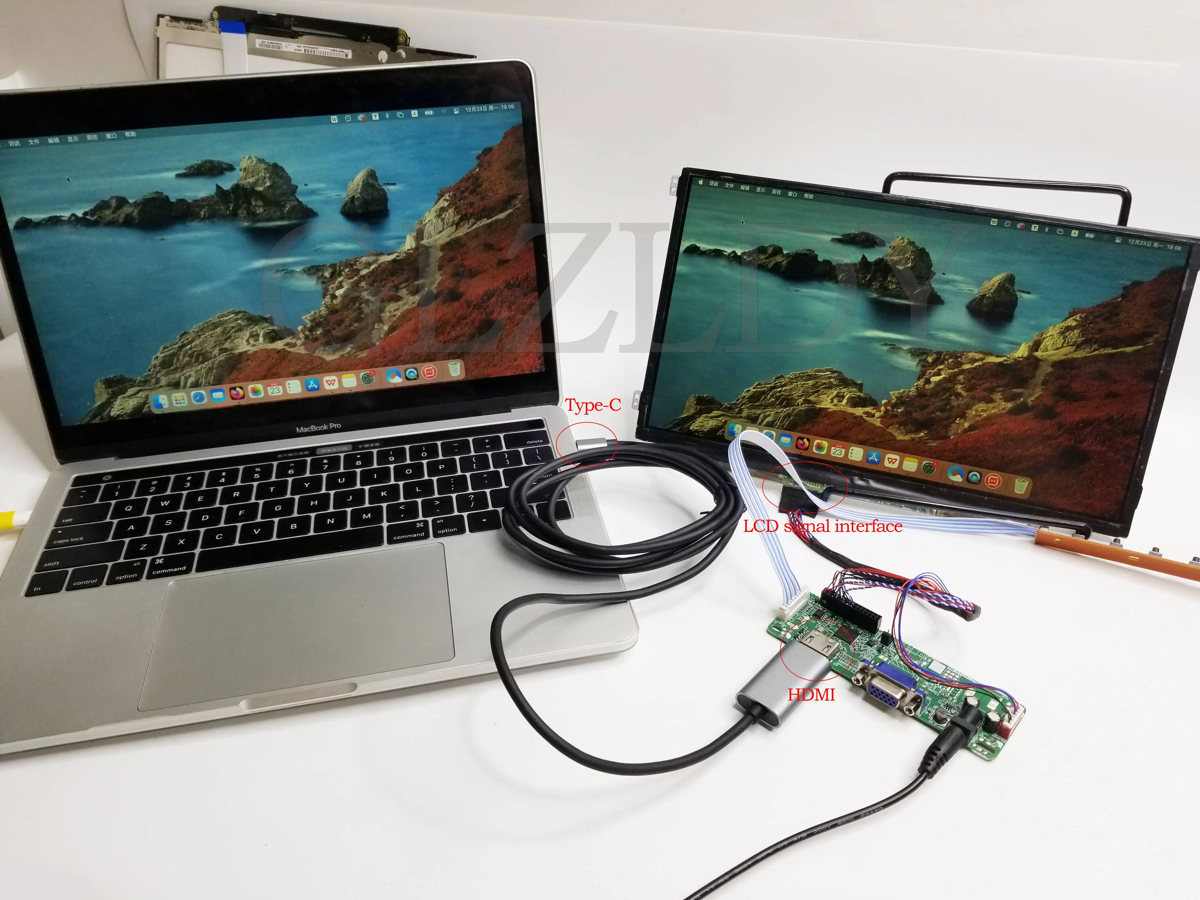 Carte Contrôleur LCD + AV Pour écran 15.6 Pouces B156XW02 LP156WH2 1366x768 - Avec Télécommande, Câble Clavier Et Câble Signal 40 Broches - Transforme Un Panneau LCD En écran Fonctionnel