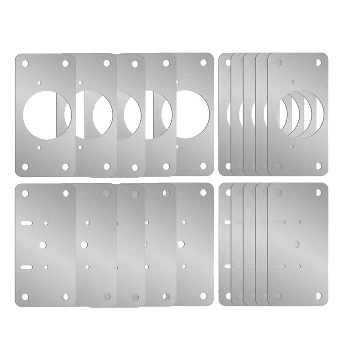 10Pair Hinge Repair Plate Cabinet Furniture Drawer Table Repair Mount Tool Hardware Stainless Steel Hinge Fixing Plate
