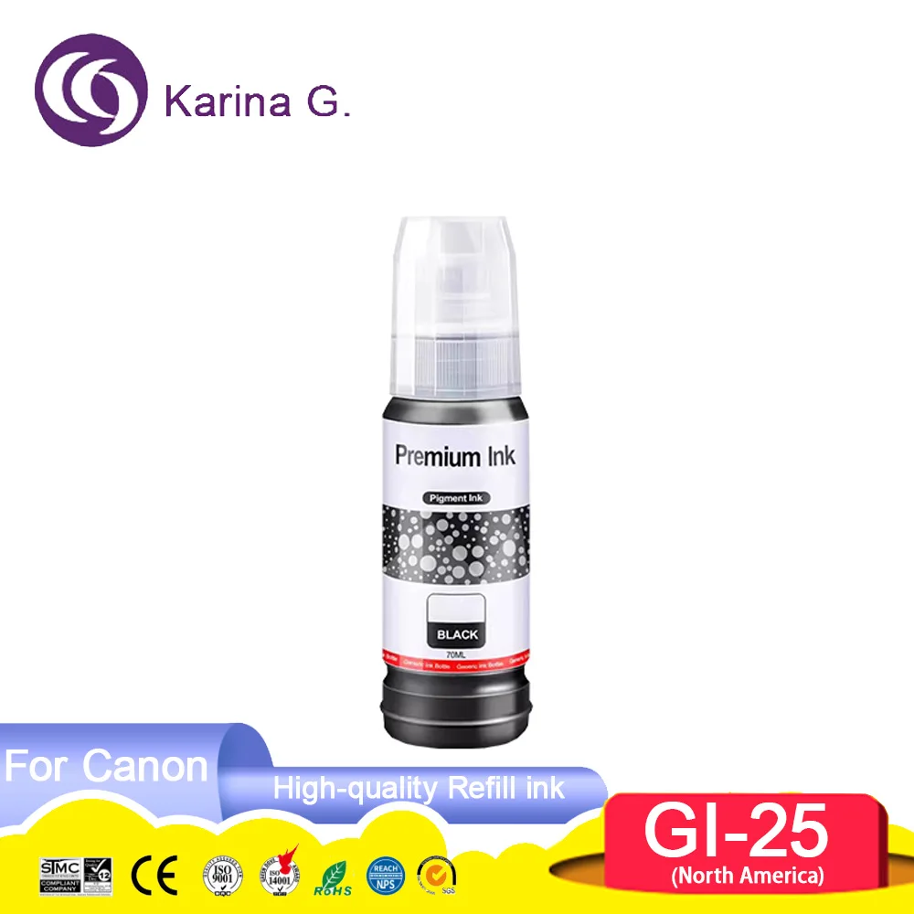 GI-25 GI25 GI 25 Premium Color Compatible Bottle Water Based Refill Pigment Ink