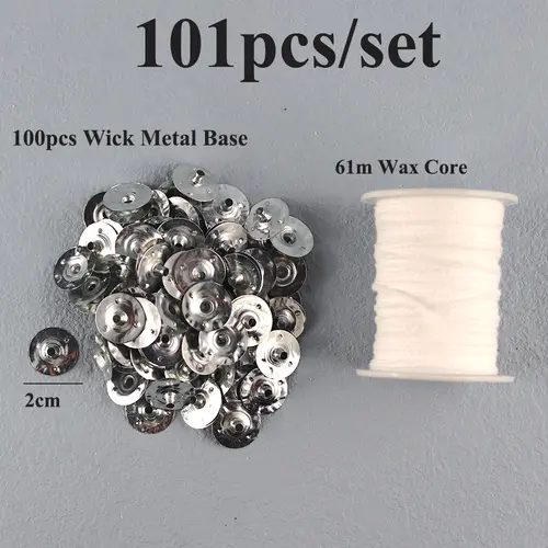 Smokeless Candle Wicks 2.6-20cm Pre-Waxed Cotton Core Wicks with Metal Sustainer Tabs DIY Handmade Candle Making Tools - Image 17