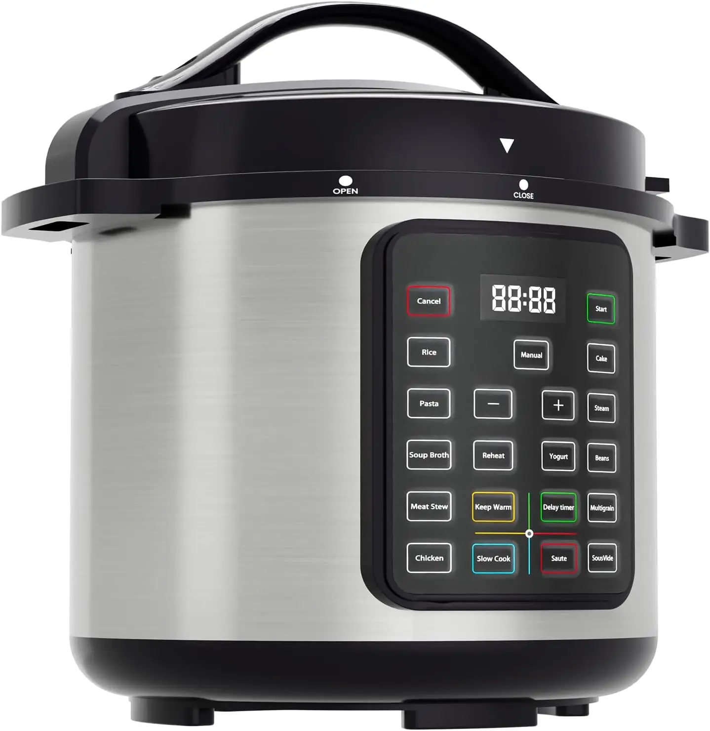 16-in-1 Electric Pressure Cooker 8 QT Stainless Steel Multi-Cooker for Rice, Steaming, Slow Cooking