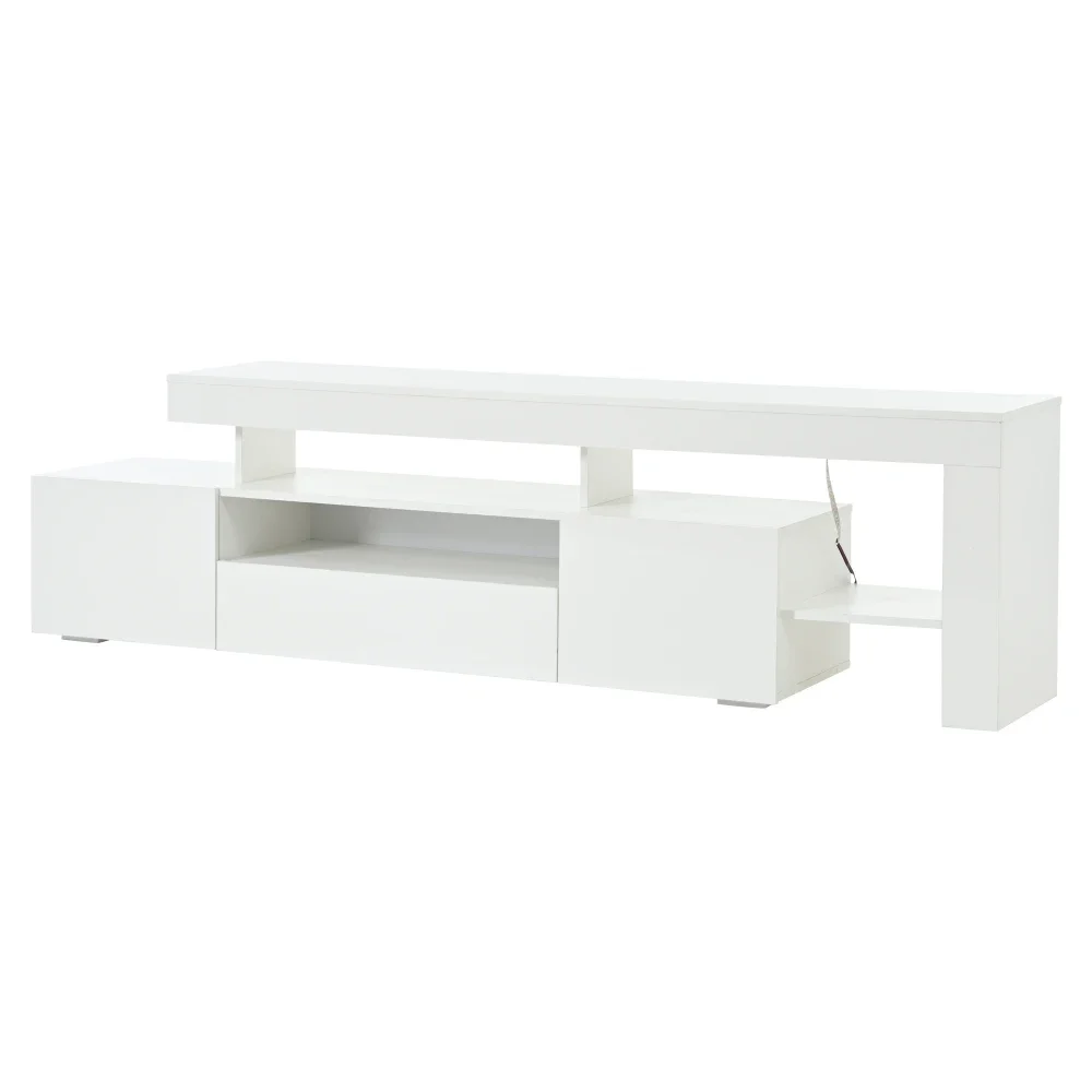 Moderner Hochglanz-LED-Lowboard-TV-Schrank – 192 x 37 x 53 cm, mit Schränken und Kommoden, passend für 85 Zoll, praktisches Wohnzimmer – Detail 15